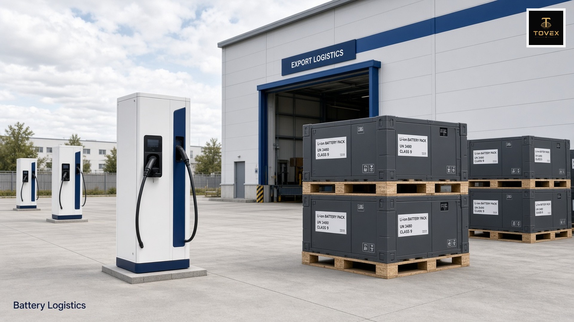 PV modules staged for containerized export
