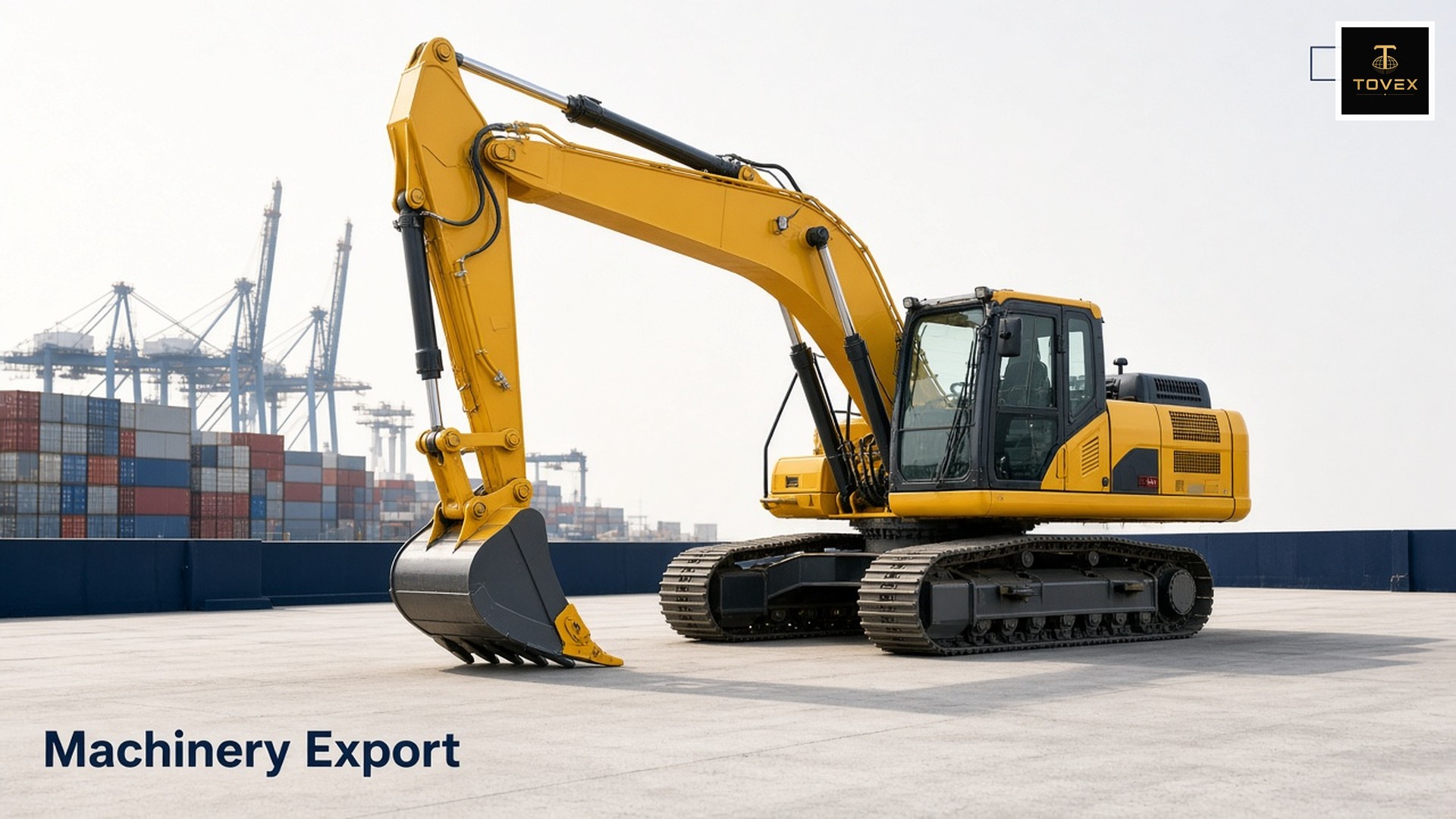China excavator and construction machinery export yard