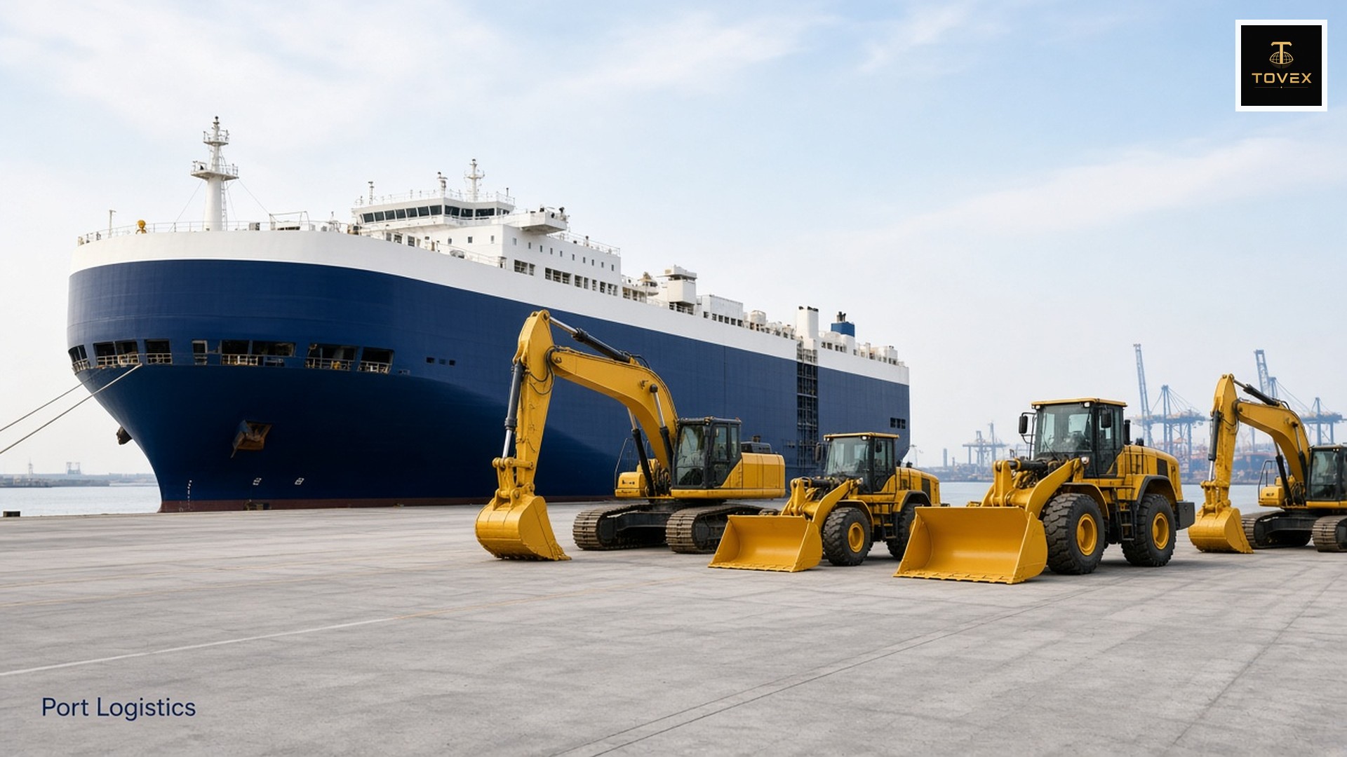 RoRo car carrier loading vehicles at a China port